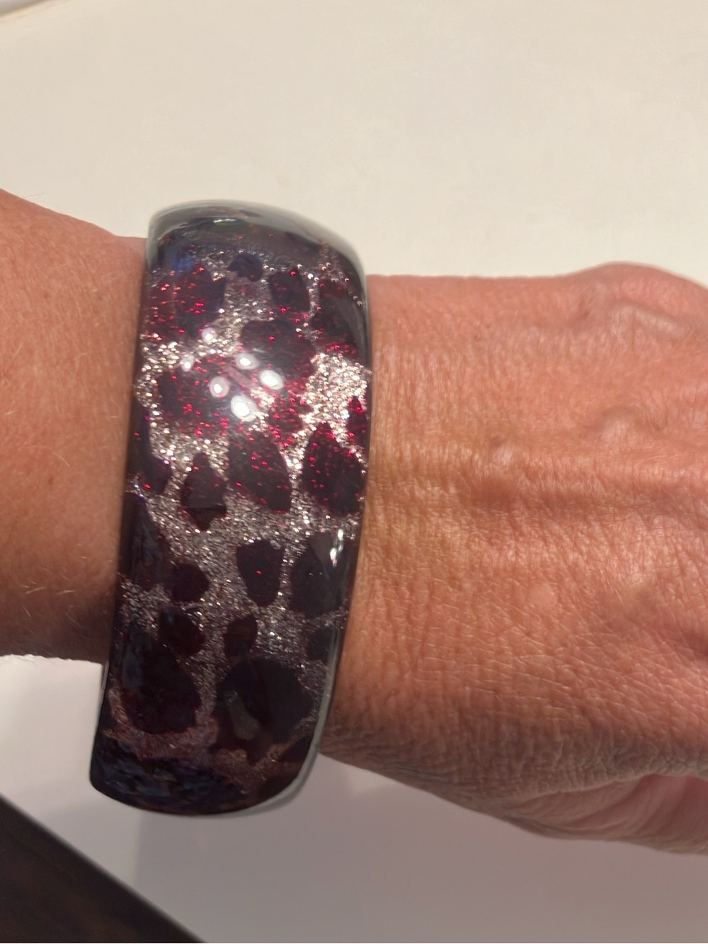 Leopard Print Bangle Bracelet